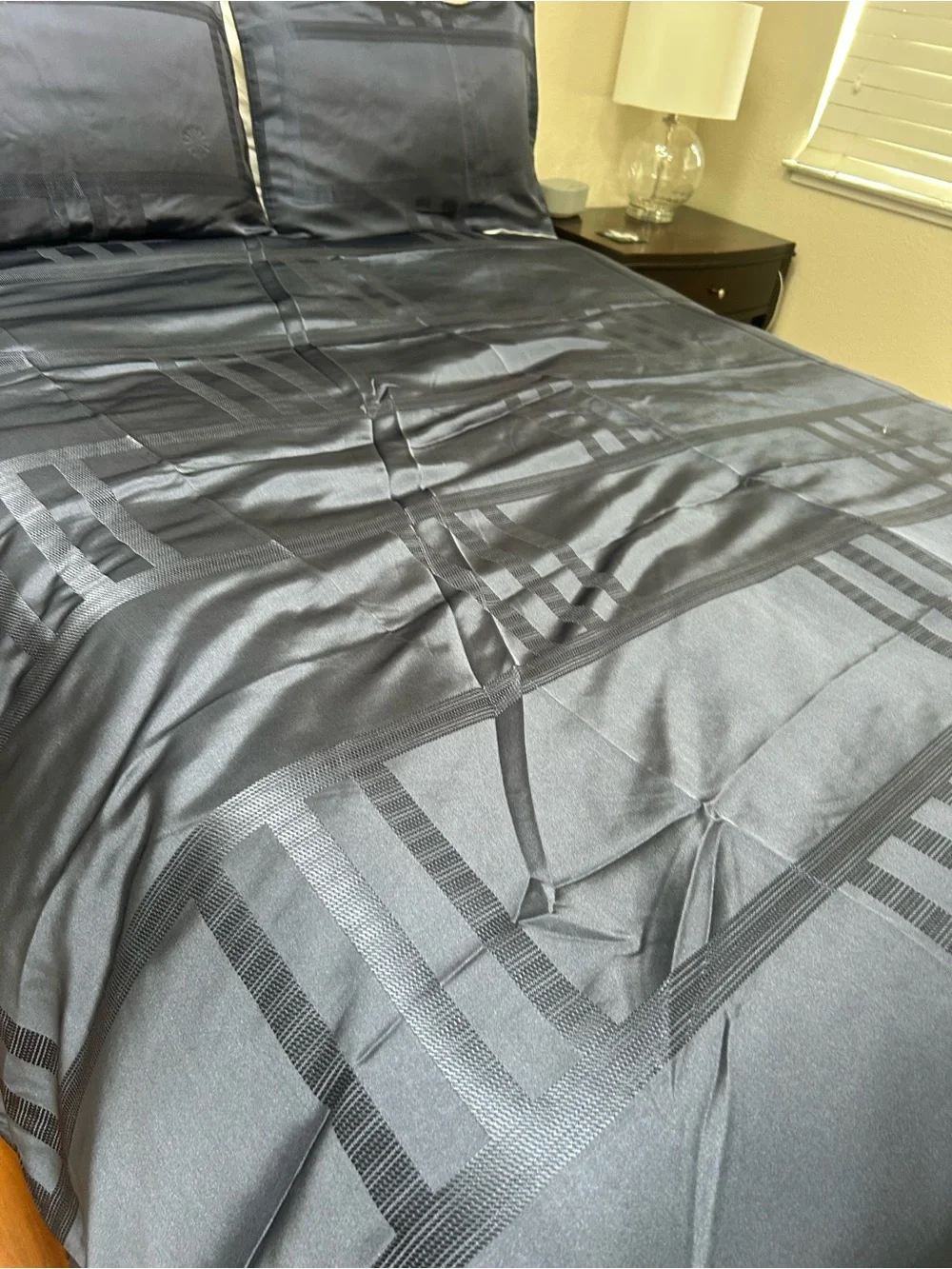 Hotel Collection Navy Geometric Duvet Cover Set